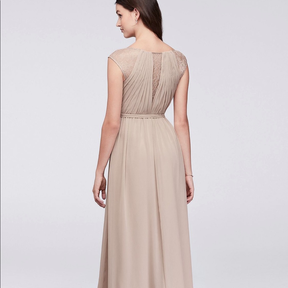 Women's Pleated Lace Bodice Sleeveless Dress - Purple - Picture 7 of 7